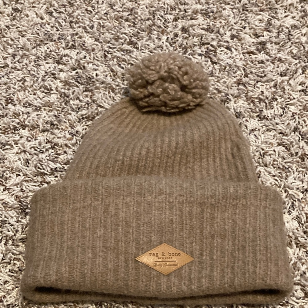 Rag & Bone Beige Knit Beanie